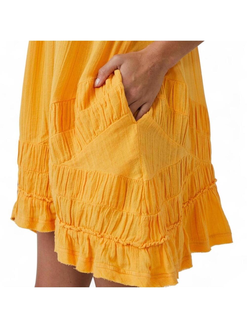 Free People Bird of Paradise So Scenic Yellow Mini Dress ☀️ - Picture 2 of 4